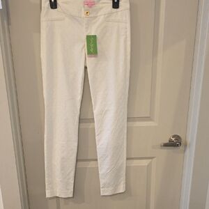 Lilly Pulitzer White Ankle Cropped Pants